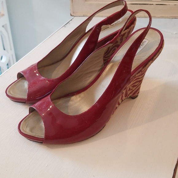 Via spiga red patent leather peep toe heel - Picture 4 of 10